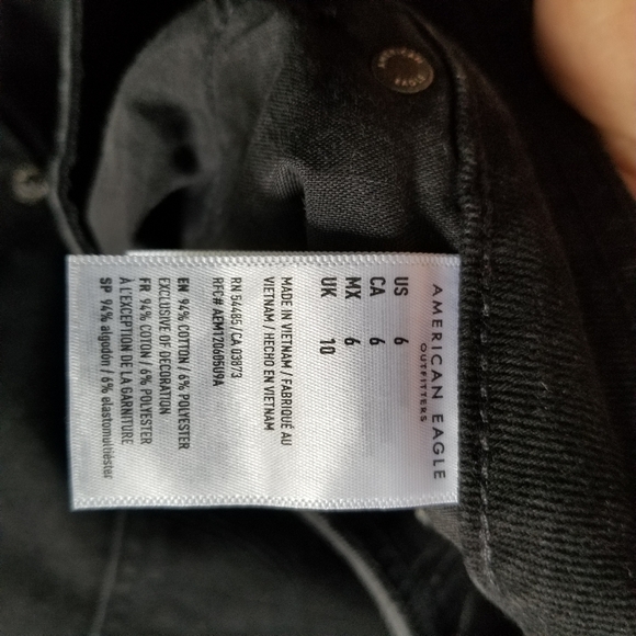 American Eagle Hi Rise A Line Skirt Black 6 - Picture 4 of 10